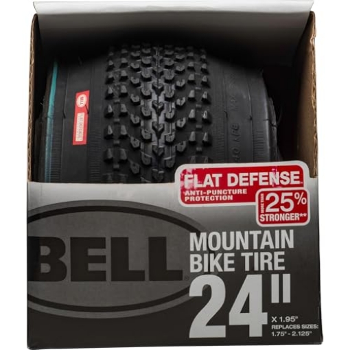 Picture of BELL SPORTS INC 7107512 Bell 7091038 Flat Defense Mountain Bike Tire, 24" x 1.75-2.125", Black (EA)