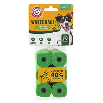 Picture of Arm & Hammer 71091 Arm & Hammer Durable Disposable Dog And Cat Waste Bags With Activated Baking Soda, 90 Dog Poop Bags, Plant-Based 9 x 14 Inches (EA)