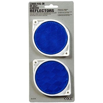 Picture of HILLMAN 844011 Hillman+Group+844011+3+in.+Adhesive+Circle+Reflectors+Blue+-+1+6+Piece66 (PK-6-EA)