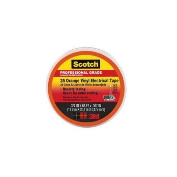Picture of Scotch-Brite 500-10869 3M 10869-DL-5 3/4" x 66" Orange Scotch Vinyl Electrical Tape (PK-5-EA)