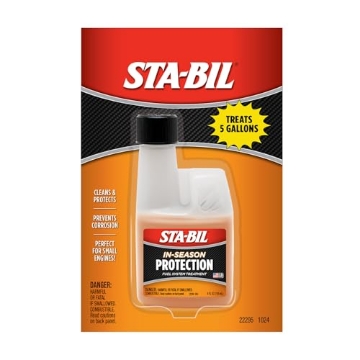 Picture of Stabila 22295 STA-BIL In-Season Protection Fuel System Treatment Full Protection Fuel System Cleaner, Injector Cleaner, Increases MPG, Prevents Corrosion, 4 Fl. Oz. (EA)