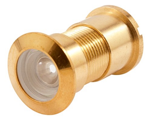 Picture of Prime U 9896 Prime-Line U 9896 Door Viewer, 15/16 In. x 130 Degree, Diecast Housing, Glass Lens, Solid Brass End Caps (Single Pack) (EA)