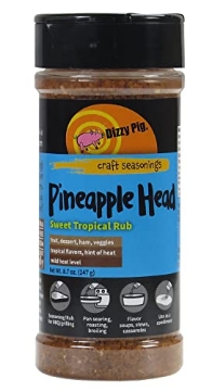 Picture of DIZZY PIG LLC DP-PH-8 Dizzy Pig Pineapple Head Savory Sweet Tropical Seasoning Rub (8oz Shaker) - Seasons 30+lbs of Food - Hand Made in the USA - MSG Free, Gluten Free (EA)