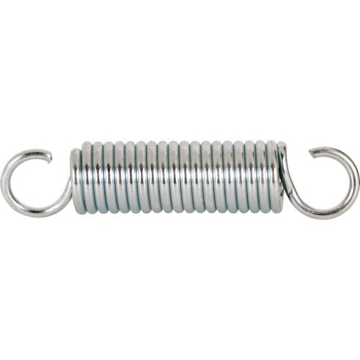 Picture of Prime SP 9624 Prime-Line SP 9624 Extension Spring, Spring Steel Construction, Nickel-Plated Finish, 0.120 GA x 13/16 In. x 4 In., Single Loop Open, (2 Pack) (EA)