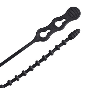 Picture of GARDNER BENDER 45-8BEADBK Gardner Bender 45-8BEADBK Beaded Cable Tie Wrap, 8 inch, 70 lb, Reusable, Adjustable Wire and Cord Management, 15 Pk, UV Resistant Black (EA)