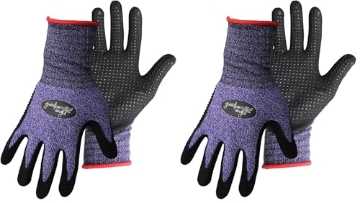 Picture of Boss Products Usa Llc 8444L Boss Unisex Guardian Angel Dotted Nitrile Palm, Superior Grip, Abrasion Resistant, Red/Purple, Large (8444L) (EA)