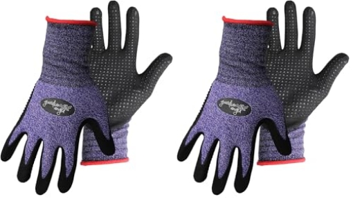 Picture of Boss Products Usa Llc 8444L Boss Unisex Guardian Angel Dotted Nitrile Palm, Superior Grip, Abrasion Resistant, Red/Purple, Large (8444L) (EA)