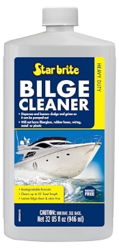 Picture of Star Micronics, Inc 080532PW STAR BRITE Heavy Duty Bilge Cleaner - Simple & Easy to Use - Pour In, Run Boat, Pump Out - Emulsifies Oil, Fuel & Leaves Bilge Clean With a Fresh Clean Scent - 32 OZ (080532PW) (EA)