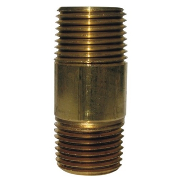 Picture of JMF COMPANY 48979 JMF Nipple 1/8" X 1-1/2" Red Brass Bulk (EA)
