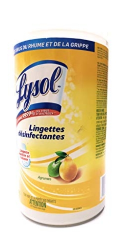 Picture of Lysol RAC77182 Lysol Disinfectant Wipes, Multi-Surface Antibacterial Cleaning Wipes, for Disinfecting and Cleaning, Lemon and Lime Blossom, 80 Count (Pack of 1) (EA)