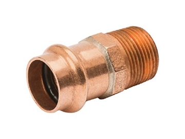 Picture of NIBCO INC 9030950PCU Mueller Streamline Streamline 3/4 in. Press x 3/4 in. Dia. Press Copper Male Adapter (EA)