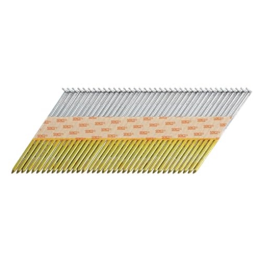 Picture of SENCO FASTENING SYSTEMS K528ASBXN Senco 16 Ga. Smooth Shank Angled Strip Framing Nails 3-1/4 in. L x 0.131 in. Dia. 2,500 pk (EA)