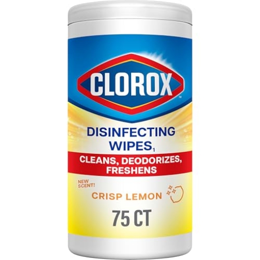 Picture of CLOROX(R) 01628 Clorox Disinfecting Wipes, Bleach Free Cleaning Wipes, Crisp Lemon, 75 Count (Package May Vary) (EA)