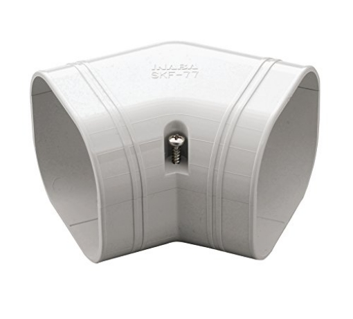 Picture of SLIMDUCT 85212 Inaba Denko SKF-140-W Cosmetic Pipe Cover Slim Corner Flat 45° Flat Surface 45° Bend, White (PK-5-EA)