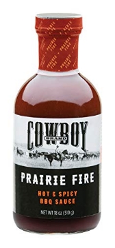 Picture of COWBOY CHARCOAL 83603 Cowboy Prairie Fire Hot and Spicy BBQ Sauce 18 oz. (PK-6-EA)