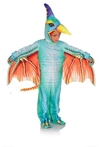 Picture of Underwraps Child Code UR27616TMD UNDERWRAPS baby boys Children's Pterodactyl Dinosaur Printed Jumpsuit Costume, Orange, Medium US (EA)