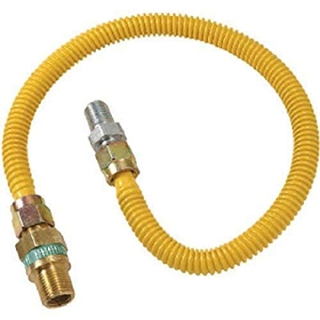 Picture of Eastman Kodak Company 20YE50V018B BRASS CRAFT CSSD44R-18 P 1/2" MIP/FIP x 18" Safety+Plus Straight Gas Connector (EA)