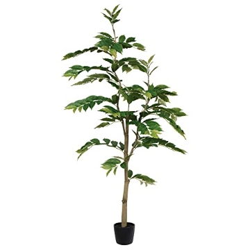 Picture of Vickerman TB170872 Vickerman 6' Realistic Potted Artificial Green Nandina Tree with 284 Leaves - Large Faux Indoor Tree for Artificial Plants and Fake Plants - Maintenance Free (EA)