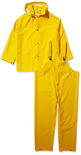 Picture of Boss Products Usa Llc 3PR0300YJ Boss Gloves Yellow Boss Rainwear 3pr0300yj XXL Lined PVC Rainsuit 3 Piece, XX-Large (EA)