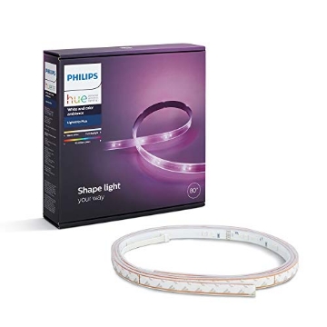 Picture of Philips Monitors 555334 Philips Hue 800276 White and Color Ambiance LightStrip Plus Dimmable LED Smart Light (Requires Hue Hub, Works with Alexa, HomeKit & Google Assistant), 80 inch (EA)