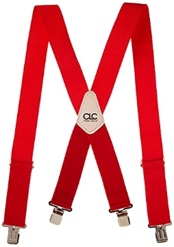 Picture of CLC 110RED Custom Leathercraft 110RED Heavy Duty Work Suspenders, Elastic Straps, One Size, Red (EA)