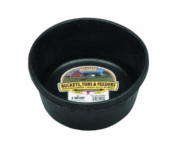 Picture of LITTLE GIANT LADDER SYSTEMS LLC HP-1 Little Giant® Heavy Duty Rubber Tub | Durable Rubber Feed Pan | Indoor & Outdoor Use | Rubber Feed Bucket | 2 Quarts (EA)