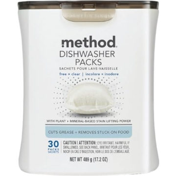 Picture of Method Products, Inc 329100 Method Dishwasher Detergent Packs, Free + Clear, 30 count (EA)