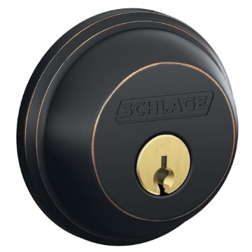 Picture of Ingersoll Rand B60 N G 716 Schlage Aged Bronze Zinc Single Cylinder Deadbolt (EA)