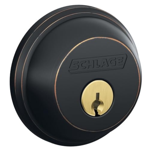 Picture of Ingersoll Rand B60 N G 716 Schlage Aged Bronze Zinc Single Cylinder Deadbolt (EA)