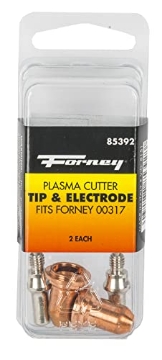 Picture of FORNEY INDUSTRIES INC 85392 Forney 85392, 2-Plasma Electrode Nozzle Tips and 2-Plasma Cutting Tips Consumable Accessories for Plasma Cutting Torch use with Forney SKU# 251, 302, 303 and 317, 4-Pack (EA)