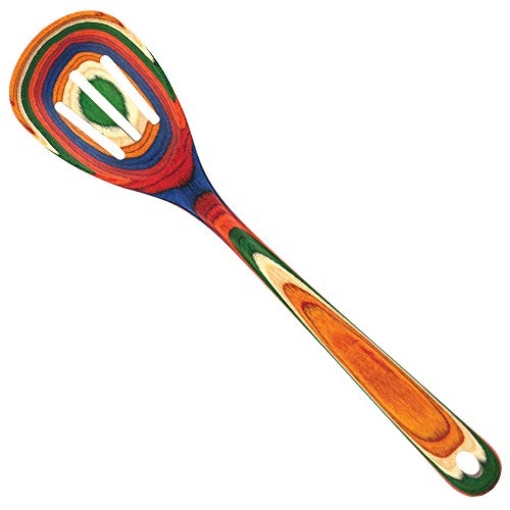 Picture of HOLLYWOOD CHAIRS INC 20-9501 Totally Bamboo Baltique Marrakesh Collection 12-1/2" Wooden Slotted Cooking Spoon, Safe for Nonstick (EA)