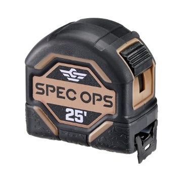 Picture of SPEC OPS SPEC-TM25 Spec Ops Tools 25-Foot Tape Measure, 1" Double-Sided Blade, Military-Grade Composite Case, 3% Donated to Veterans (EA)