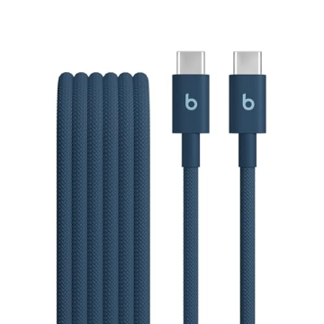 Picture of Beats MDGE4LL/A Beats USB-C to USB-C Woven Cable Fast Charging Durable/Tangle-Free Compatible Charger for Apple & Android Devices (1.5 m, 5 ft) - Nitro Navy (EA)