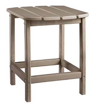 Picture of SIGNATURE DESIGN BY ASHLEY P014-703 Signature Design by Ashley Sundown Treasure Outdoor Patio HDPE Weather Resistant End Table, Brown (EA)