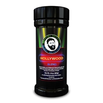 Picture of WHITEFEATHER MEATS LLC BB-4117 Bearded Butchers Hollywood Blend Seasoning, 10 oz Large Shaker – Sweet & Sultry with Pure Cane Sugar & Molasses, Ideal for Pork Ribs, Pulled Pork, Brisket, Chicken – No MSG, Gluten-Free (EA)