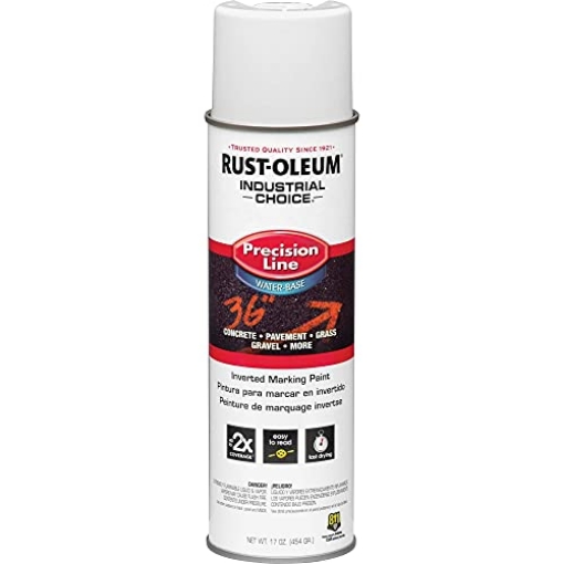 Picture of Rustoleum RST203039 Rust-Oleum 203039 17 oz Industrial Choice Precision Line Inverted Marking Spray Paint, White (EA)