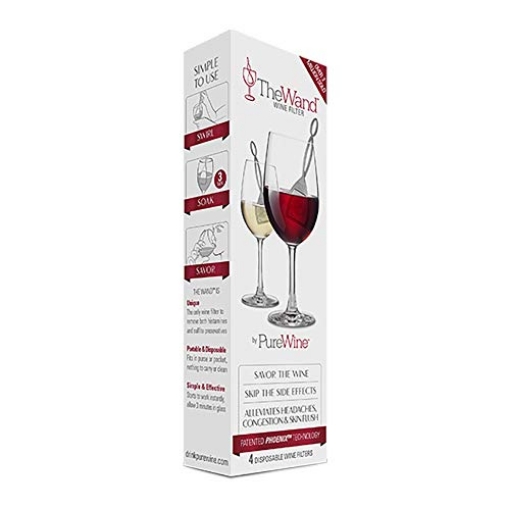 Picture of PUREWINE INC VINO4 PureWine To Your Health Daily Grommet Inc Silver Polypropylene Wine Filter (EA)