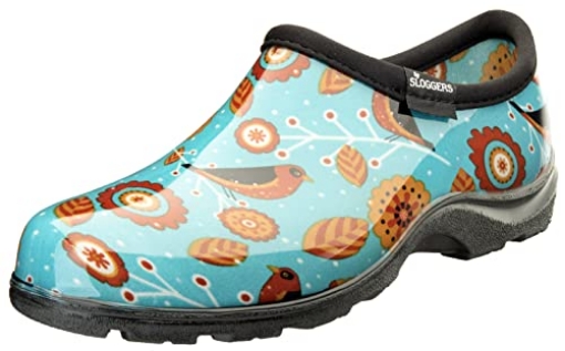 Picture of Sloggers 5123BRDTQ07 Sloggers Original Waterproof Rain and Garden Shoe for Women– Outdoor Slip-On Garden Clog - Made in The USA with Premium Comfort Insole and Arch Support - Tq Bird Print Turquoise, Size 7 (EA)