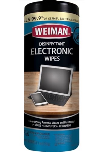 Picture of Weiman Products, LLC 93 Weiman Disinfecting Electronic Cleaning Wipes For Keyboards, Tablets, E-readers, Smart Phones, Netbooks, and Touchscreens (30 Wipes) (EA)