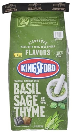 Picture of KINGSFORD CO 32602 Kingsford, Charcoal Briquets with Basil Sage Thyme and Oakwood, 128 Ounce (EA)