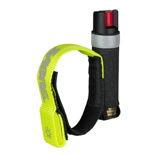 Picture of Sabre P-22J-LED-04 SABRE Runner Pepper Gel for Self Defense with Adjustable LED Hand Strap for Running, Always On or Flashing Light, Ambidextrous Fit, Max Strength 35 Bursts, Protect Against Multiple Threats, 0.67 fl oz (EA)