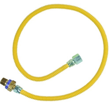 Picture of Eastman Kodak Company 40YE54V536B BrassCraft CSSL115E-36 P 3/8-Inch Female Flare EFV x 1/2-Inch FIP x 36-Inch Safety+PLUS Gas Connector, 3/8-Inch OD 33,400 BTU (EA)