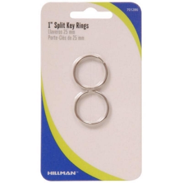 Picture of HILLMAN 701286 HILLMAN 1 in. Dia. Tempered Steel Silver Split Rings/Cable Rings Key Ring (EA)