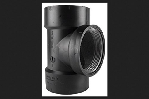 Picture of CHARLOTTE PIPE ABS004450600 Charlotte Pipe 1-1/2 in. Hub x 1-1/2 in. Dia. Hub ABS Flush Cleanout Tee (EA)