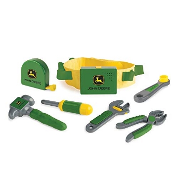 Picture of TOMY INTERNATIONAL 35070 John Deere Deluxe Talking Toolbelt - 7-Piece Kids Tool Set - Interactive Construction Toys - Interactive Toddler Tools Playset - Green - 7 Count - Preschool Toys Ages 2 Years and Up (EA)