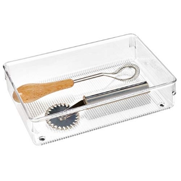 Picture of IDESIGN 70026 iDesign Recycled Plastic Drawer Organizer Bin - Linus Collection - Clear (EA)