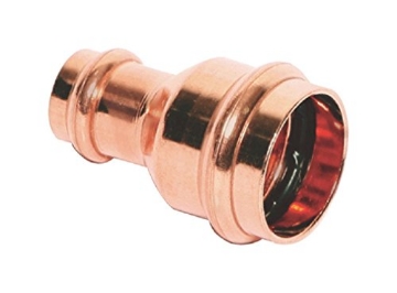 Picture of NIBCO INC 9001300PCU Mueller Streamline Streamline 3/4 in. Press x 1/2 in. Dia. Press Copper Coupling (EA)