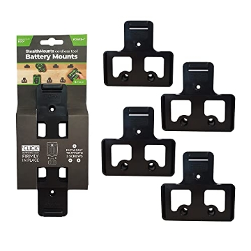 Picture of METALMARK INDUSTRIAL INC BM-EG56-BLK-4 StealthMounts Battery Holder Compatible with EGO 56V (4 Pack) - Black Battery Mounts for EGO | Mount for EGO 56V | Made in The UK (EA)