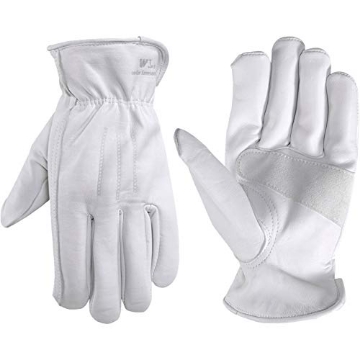 Picture of WELLS LAMONT 1720XL Wells Lamont Men’s Full Leather Goatskin Work Gloves, Reinforced Palm Patch with Elastic Wrist, Soft Grain Leather for Durability, Comfort, and Dexterity (EA)