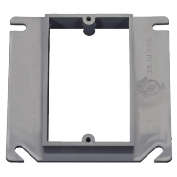 Picture of Cantex Industries EZ04ES Cantex 3012637 Rectangle PVC 1 Gang Mud Ring Gray (EA)